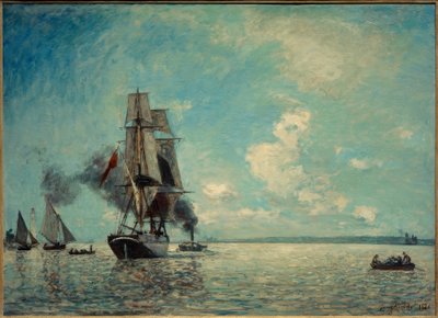 The Port of Honfleur by Johan Barthold Jongkind